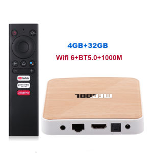 Mecool KM6 Android 10.0 TV Box Amlogic S905X4 4K Quad Core Cortex A55 Deluxe Wifi 6 Bluetooth 5.0 AV1 16GB 32GB 64GB 1000M Smart Media Player Support Voice Assistant Hot Sale Set Top Box