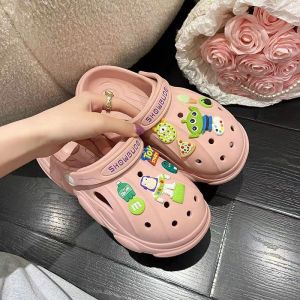 [Free Shipping] Womens outdoor clogs trendy summer new style versatile thick-soled slip-on sandals