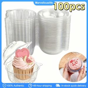 Cake Packaging Box Plastic Cake Boxes Cat-Head Muffins Dessert Disposable Container Party Picnics Supplies