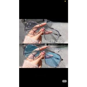 TRÒNG KÍNH ĐỔI MÀU XANH DƯƠNG KHI RA NẮNG CHỐNG TIA UV PHONG CÁCH THỜI TRANG HÀN QUỐC CHO NAM VÀ NỮ