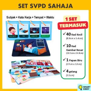 Kad Bina Ayat SVPD Kata Kerja Waktu Buku Bina Ayat Bahasa Melayu Speech Delay Autism Bahan Bantu Mengajar Bahasa Melayu Prasekolah Tahun 1 Tahun 2 Sentence Building Bahasa Malaysia