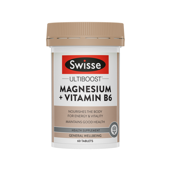 [Buy 3 get 1 free][twin pack] Swisse Ultiboost magnesium vitamin B6 60 ...