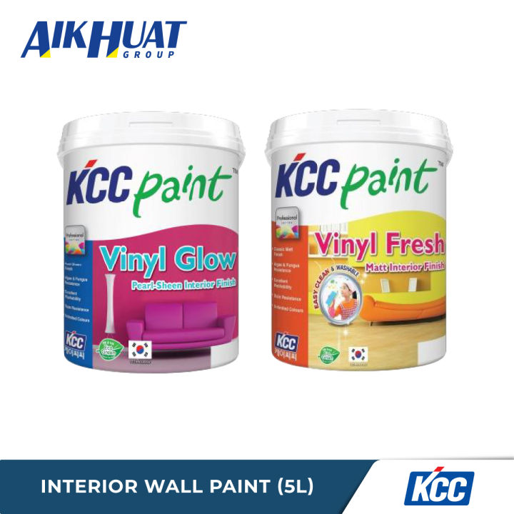1L KCC Vinyl Glow (Gloss) & Vinyl Fresh (Matt) Interior Wall Paint