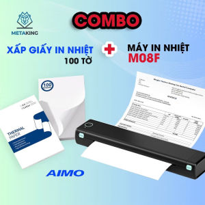 COMBO 01 Máy in nhiệt M08F + 01 xấp giấy in nhiệt KT-RM10-A4