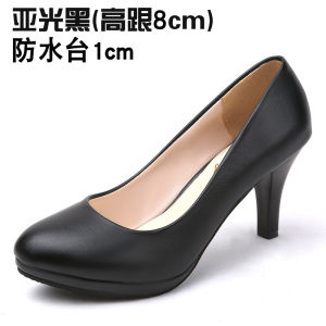 [Free Shipping] Comfortable Professional Shoes Work Shoes Formal Shoes Interview Shoes WomenS Shoes Small Leather Shoes Single Shoes Mid-Heel Autumn Black Shoes