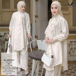 ARFINA ONE SET By VENTE Daily / SETELAN TUNIK ATASAN REMAJA BAHAN SILK RAMADHAN LEBARAN RAYA EID MUSLIM