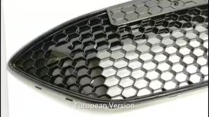 Kaly Upper & Lower Front Radiator Grille Honeycomb Kidney Radiator Grilles Fit For Ford Focus ST 2015 2016 2017 2018 MK3.5 H8M4T