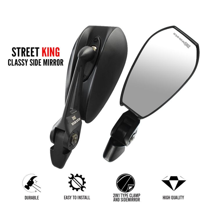 YAMAHA AEROX V2 STREET KING SIDE MIRROR CLEAR LENS NON GRADED LENS ...