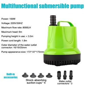 🏆360° Bottom Suction🏆 Water Pump Pompa Tersenyum Akuarium Submersible Pump Fish Tank High Power Air Pump Bottom Suction Pump Aquarium Submersible Pump