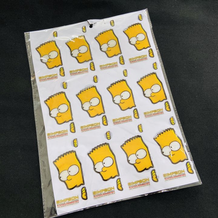 [HCM][QUÁ ĐỘC] TEM LOGO ĐỔ KEO NỔI DÁN XE SIMPSON HÀI HƯỚC CAO CẤP (MÀU ...