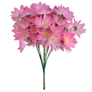 ดอกบัว ดอกบัวผ้า ดอกไม้ประดิษฐ์ ดอกบัวปลอม 1มัด 12ก้าน 1ก้าน มี5ดอก ความสูง35ซม. กว้าง20ซม. ขนาดดอก8ซม.