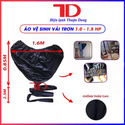 Dụng cụ vệ sinh máy lạnh cao cấp đuôi 2.5 mét chống thấm áo vệ sinh máy lạnh túi vệ sinh điều hòa Điện Lạnh Thuận Dung