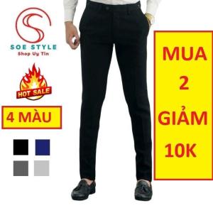 [GIÁ XƯỞNG] Quần Âu Nam vải tuyết hàn co giãn nhẹ giữ độ đứng quần không nhăn không xù không ra màu mềm mịnthoáng mát thấm hút mồ hôi tốt Quần Tây cao cấp ống côn phù hợp cho học sinh sinh viên nhân viên công sở