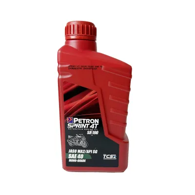 PETRON Motorcycle Engine Oil Bundle - High-Quality 2T/4T SAE40/SAE100 New 200ml & 1L Multipack