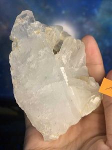 mảng Đá thạch Anh trắng tán sắc pha lê tự nhiên trong suốt vàng Citrine thanh tẩy thiền định tarot cực mạnh Clear Quartz Natural 105