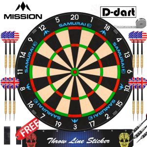 MISSION STEEL TIP DARTBOARD - (SAMURAI III) TOURNAMENT BLADE BRISTLE STEEL DART BOARD