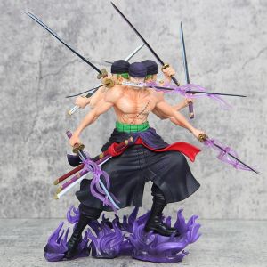 Ready Stock One Piece Roronoa Zoro Kiki Kyutoryu Ashura Nine Sword Style 30cm PVC Figure  海贼王和之国鬼岛鬼气阿修罗九刀流三头六臂索隆手办模型收藏