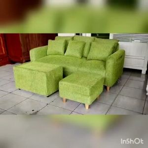 Sofa 3 + Puff +Meja Set Kain Crystal wool/trinityjayafurniture