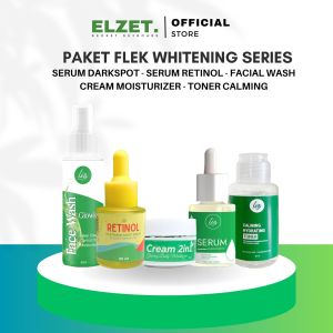 Elzet Skincare Paket Komplit Flek Whitening Series Paket Lengkap Penghilang Flek Hitam Pemutih Kulit Wajah BPOM