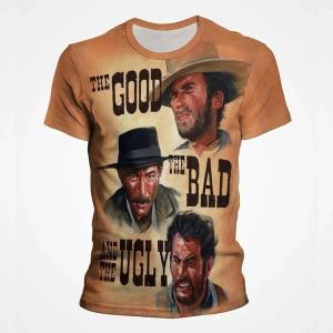 [Local Stock] VCC Summer New Hot Fashion 3d Printed Mens T-shirt Western Denim Plus Size Loose Comfortable Breathable Fashion Top 6xl