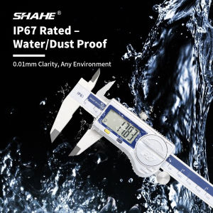 SHAHE IP67ฝุ่น/กันน้ำเวอร์เนียคาลิปเปอร์ดิจิตอลคาลิปเปอร์อิเล็กทรอนิกส์0-150/200/300สเตนเลสสตีลเครื่องมือคาลิเปอร์