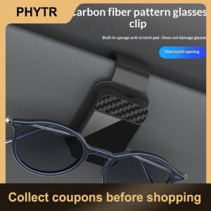 【PHYTR】 Car Sun Visor Sunglasses Clip Holder Stable Eyeglasses Hanger Card Ticket Organizer Interior Storage Clip Car Accessories