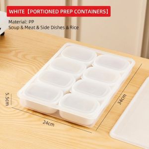 ArtLiving 8-in-1 Food Freezer Tray Food Grade PP Soup Portion Container Meal Prep Storage Box Fridge Organizer