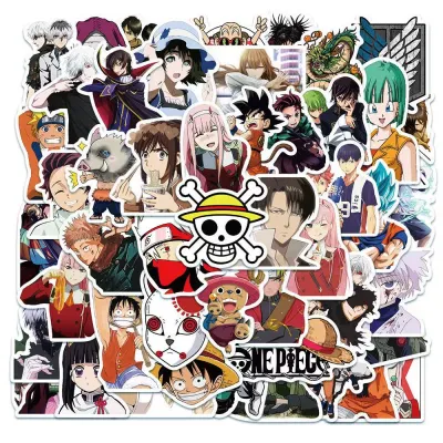 xs385-50 pcs One Piece/Dragon Ball/Naruto/Demon Slayer Collection Graffiti Waterproof Sticker