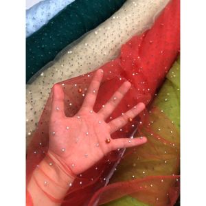 tile swarovski mutiara | tile manik | tile gliter | kain bridesmaid | kain seragaman | seragaman keluarga | kain mewah | bahan baju pengantin | bahan baju wisuda