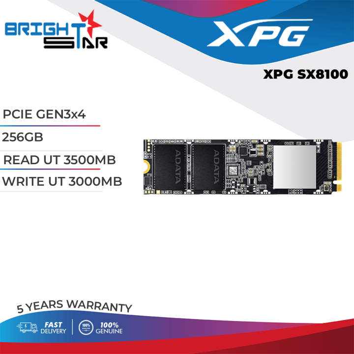 Adata XPG SX8100 PCIE Gen3X4 SSD 256GB / 512GB / 1TB / 2TB / 4TB | Lazada