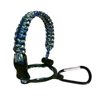 For Hydro Flask Paracord Handle Strap Hydro Flask Accessories- Fits Wide Mouth Bottles 12oz to 64oz - Durable Carrier Survival Strap Cord Safety Ring - Ideal Water Bottle Handle Strap