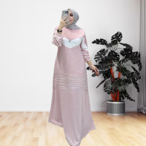 Gamis Terbaru 2024 Tania Dress Bahan Knit  Dres Wanita Jumbo Simple Elegan