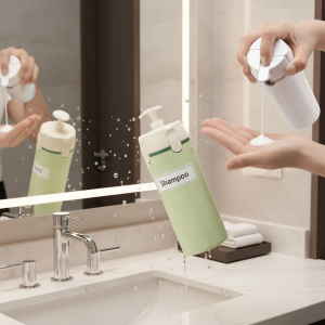 4 In 1 Leakproof Travel Dispenser Bottle Set Portable Refillable Lotion Shampoo Gel Container With Labels For Outdoor Toiletries