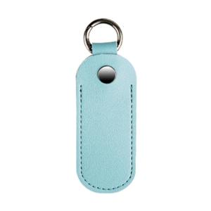 เคส USB แฟลชไดรฟ์หนังไมโครไฟเบอร์ฝาครอบป้องกันกันฝุ่นพร้อมพวงกุญแจปิดกระดุมโลหะ