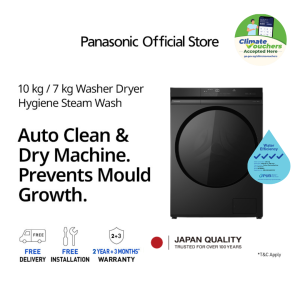 [NEW] Panasonic CARE+ Edition 10kg Wash / 7kg Dry Front Load Washer Dryer NA-S20DG1BSG [CV Eligible]
