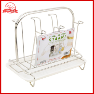 Khay úp ly cốc inox Sta Ami Hàn Quốc có khay hứng tiện lợi (inox cao cấp không hoen gỉ)