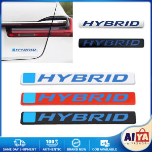 ★Same Day Shipping★ 3D Metal Hybrid Logo Letter Sticker Side Fender Rear Trunk Emblem Badge Car Sticker Decals for Toyota Prius Camry HYBRID-Letter-Plate-TypeA-Black