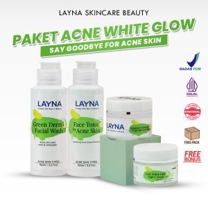 PAKET ACNE WHITE GLOW LAYNA SKINCARE