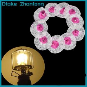 Dtake 10pcs Mesh Camping Lantern Mantles Lamp Mantle Paraffin Lamp Gas Lamp Cover