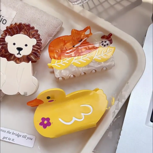 Fashionable Acetate Animal Hair Clip Multipurpose Styling Tool Trendy Accessory Hair Decoration For Wedding or Daily Use