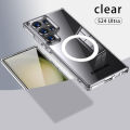 Applicable s25edge Samsung s25ultra Transparent Magnetic Phone Case Cover A56 Drop-Resistant All-Inclusive. 