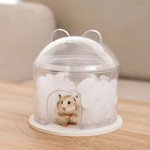 ADAM PET Hamster Cooling House Transparent Freezable Small Pet Hideout Non-Toxic Chill Pet Nest Hamster Golden Bear