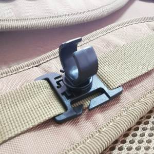 AloneFire LED Flashlight Swivel U Ring Clip Webbing Clamp Backpack Attach Strap Hang Camp Outdoor Hike Mountain Climb