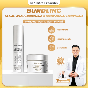 Benings Skincare Paket Duo Ceramide untuk Kulit Normal/Komedo - Pelembab & Booster Wajah Mencerdaskan BPOM
