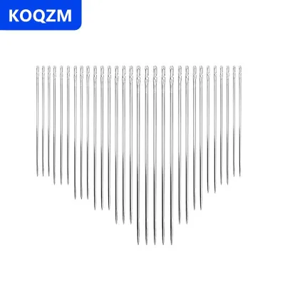 [COD] KOQZM 30Pcs Sliver Mù Kim May Thép Không Gỉ Bên Lỗ Người Già Tự Threading Kim Khâu Pin DIY May Beading Công Cụ