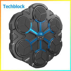 Music Smart Interactive Boxing Training Equipment Wall Mounted BT Interactive Punching Trainer for Adults Kids Boys Girls 8 9 10 11 12 Years Old