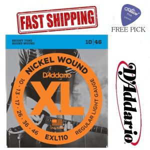 (FAST DELIVERY) DAddario EXL 110 Nickel Wound 10-46 Gauge Electric Guitar Strings Tali Gitar Elektrik