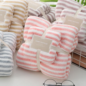 แพ็กเกจ2ชิ้น ผ้าเช็ดตัวใหญ่นุ่ม ซับน้ําดี70*140cm+34*70cm ผ้าเช็ดตัว (ซึมซับน้ําดี) ผ้าขนหนู size ใหญ่ ประจุบวก ใยปะการัง ผ้าเช็ดตัวผ้าขนหนูชายหาด