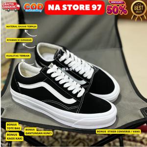 SEPATU AKNA OLD SKOOL BLACK WHITE OLD SCHOOL SEPATU VANSE SEKOLAH OLDSKOOL SEPATU VANSEE OLDSCHOOL KERJA SEPATU KULIAH OLDSKOL SEPATU HANG OUT SEPATU SNEAKERS KASUAL SEPATU PRIA DISTRO
