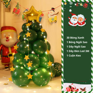 NOEL 2024 - Bong Bóng Trang Trí Noel  Set Bóng Làm Cây Thông Trang Trí Giáng Sinh Noel Phụ Kiện Trang Tri Tiệc Tùng